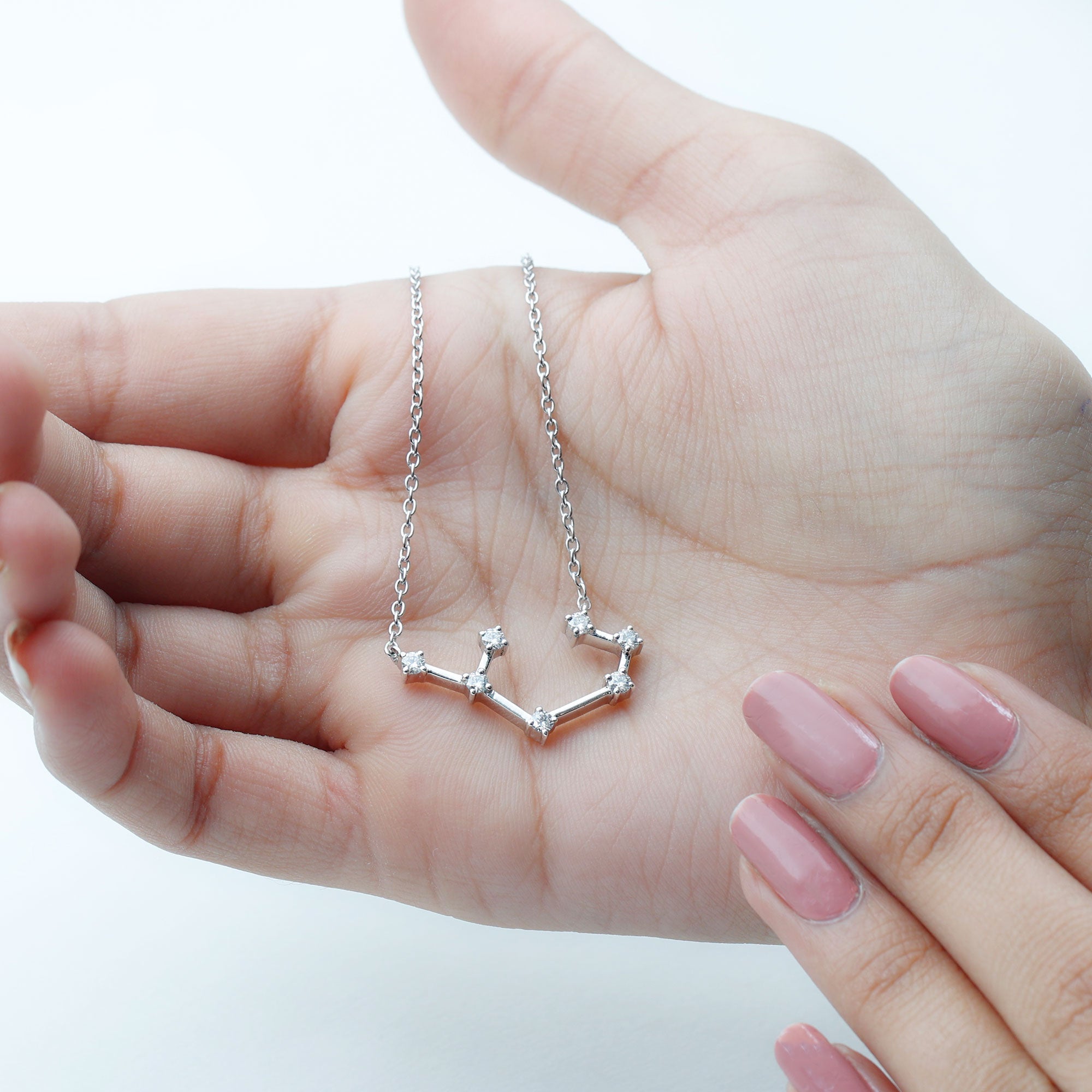 Constellation Sagittarius Zodiac Sign Necklace Certified Moissanite