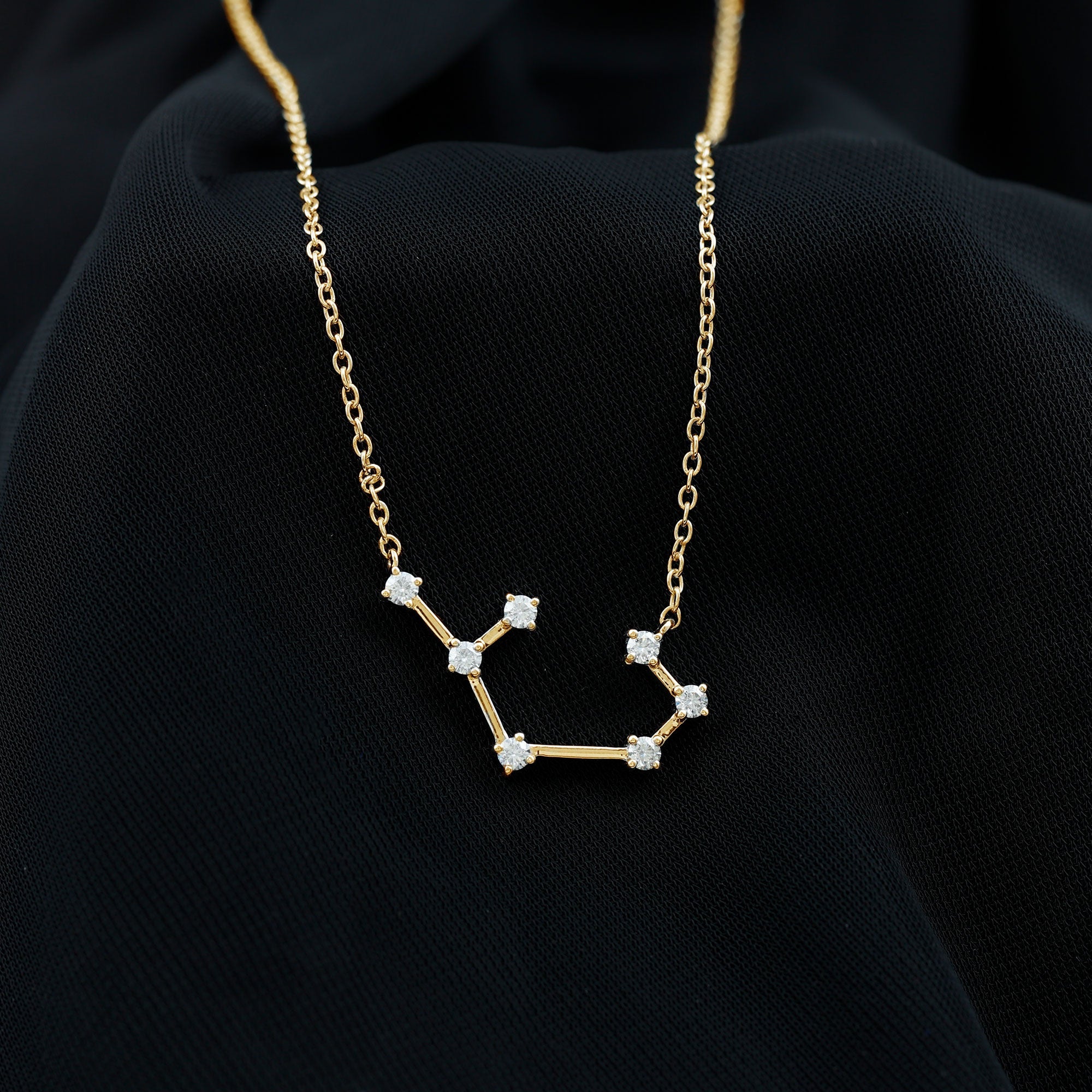 Constellation Sagittarius Zodiac Sign Necklace Certified Moissanite