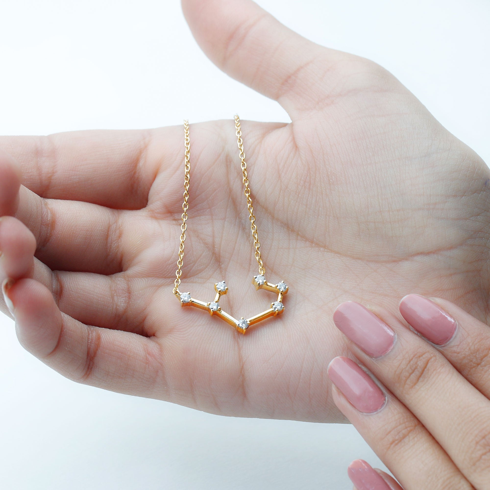 Constellation Sagittarius Zodiac Sign Necklace Certified Moissanite