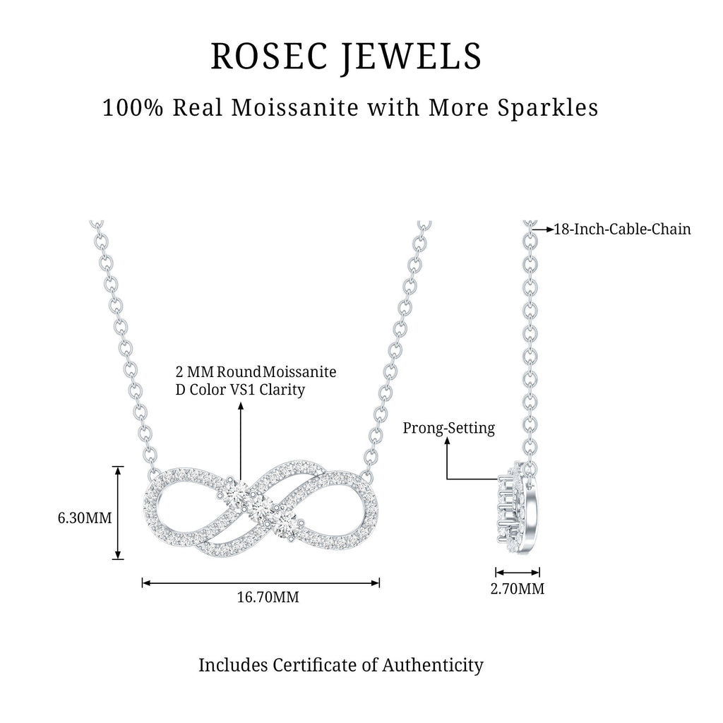 .35 CT Infinity Necklace Moissanite
