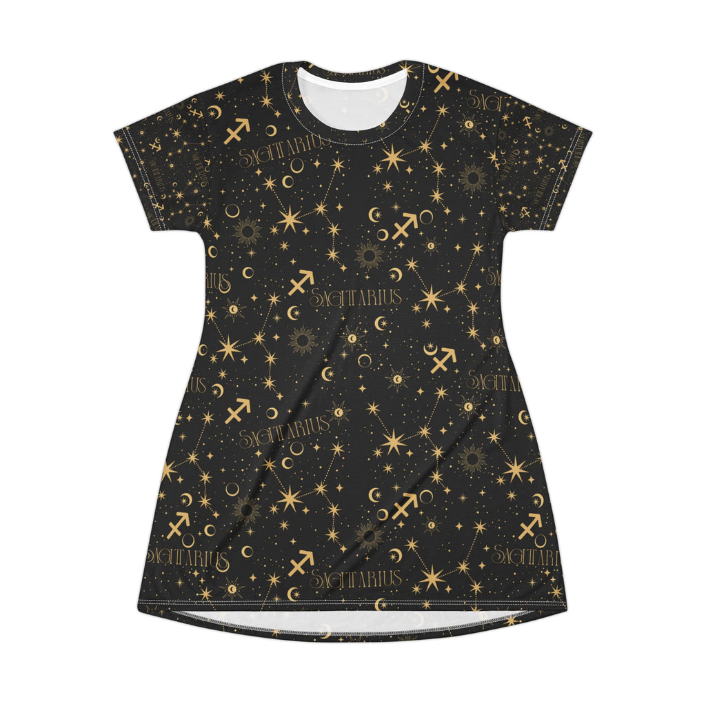 Sagittarius Constellation Zodiac T-Shirt Dress