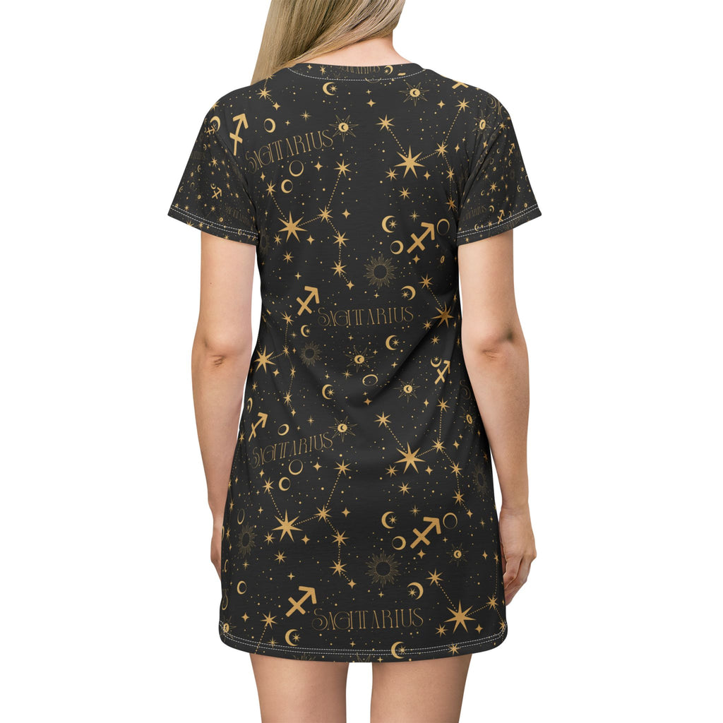 Sagittarius Constellation Zodiac T-Shirt Dress