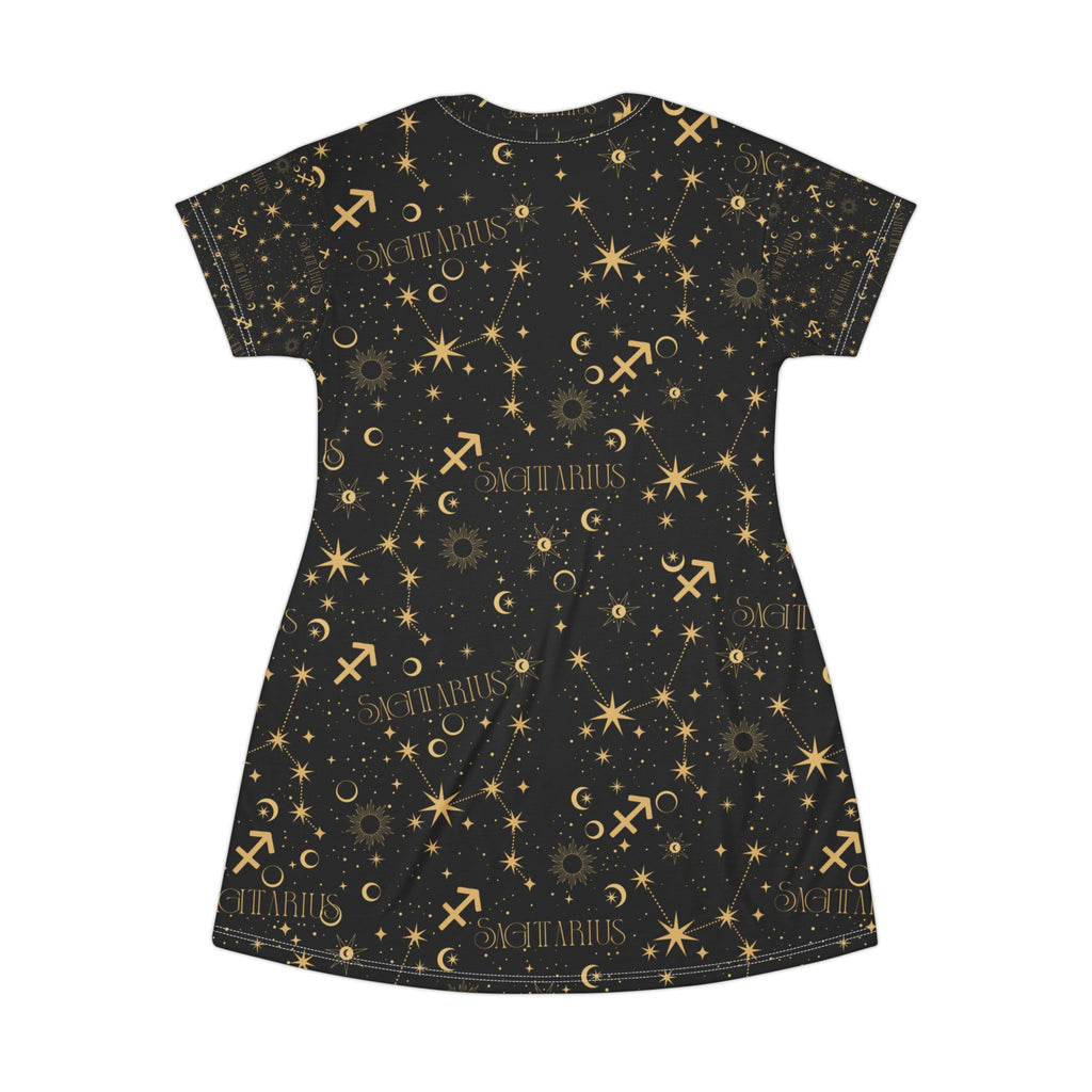 Sagittarius Constellation Zodiac T-Shirt Dress
