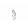 Silver Seahorse Pendant Jewelry Art