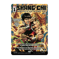 Marvel's Shang-Chi: Master of Kung Fu #1 comic book card featuring Shang-Chi in a dynamic fighting pose with a fiery dragon background.