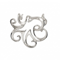 Silver decorative octopus jewelry on a white background