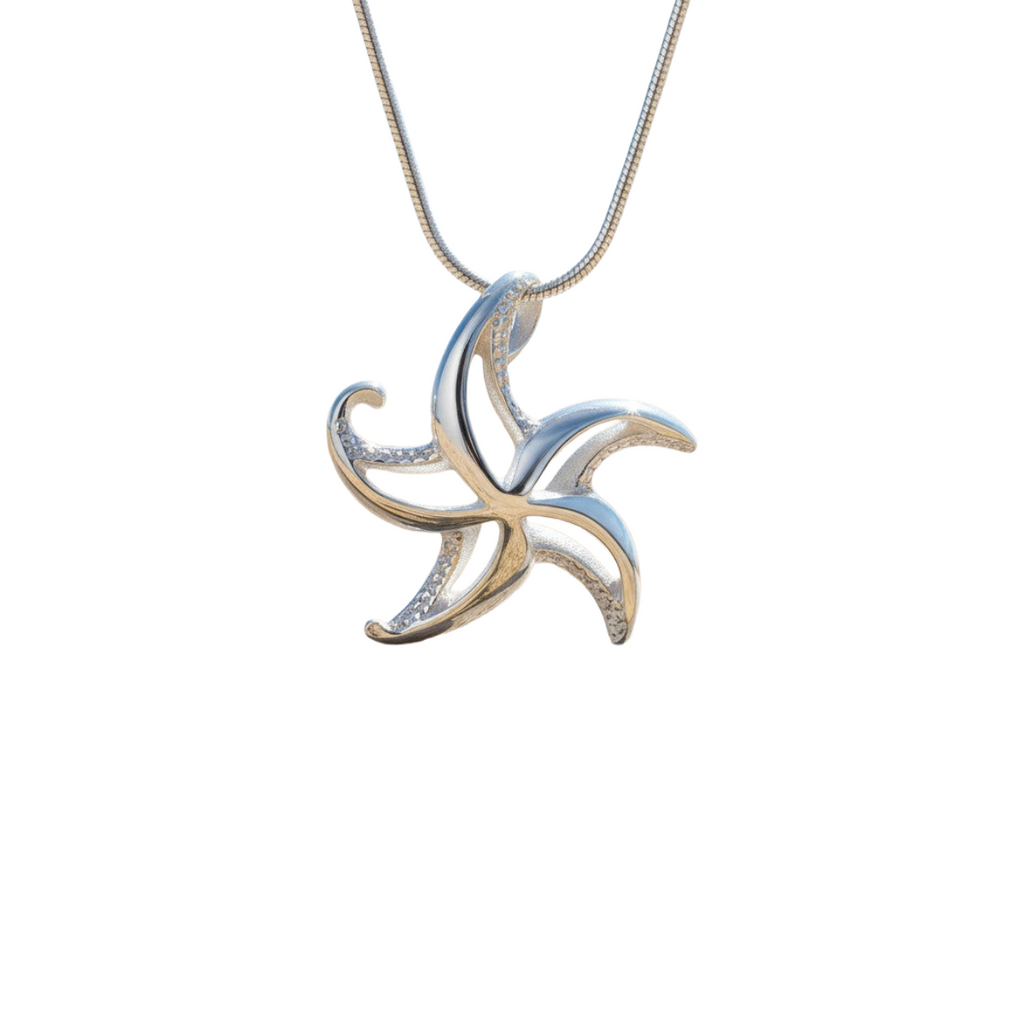 Starfish Silver Pendant Necklace