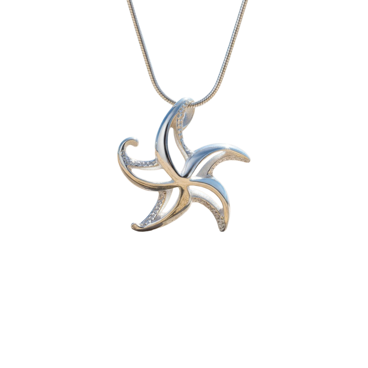 Starfish Silver Pendant Necklace