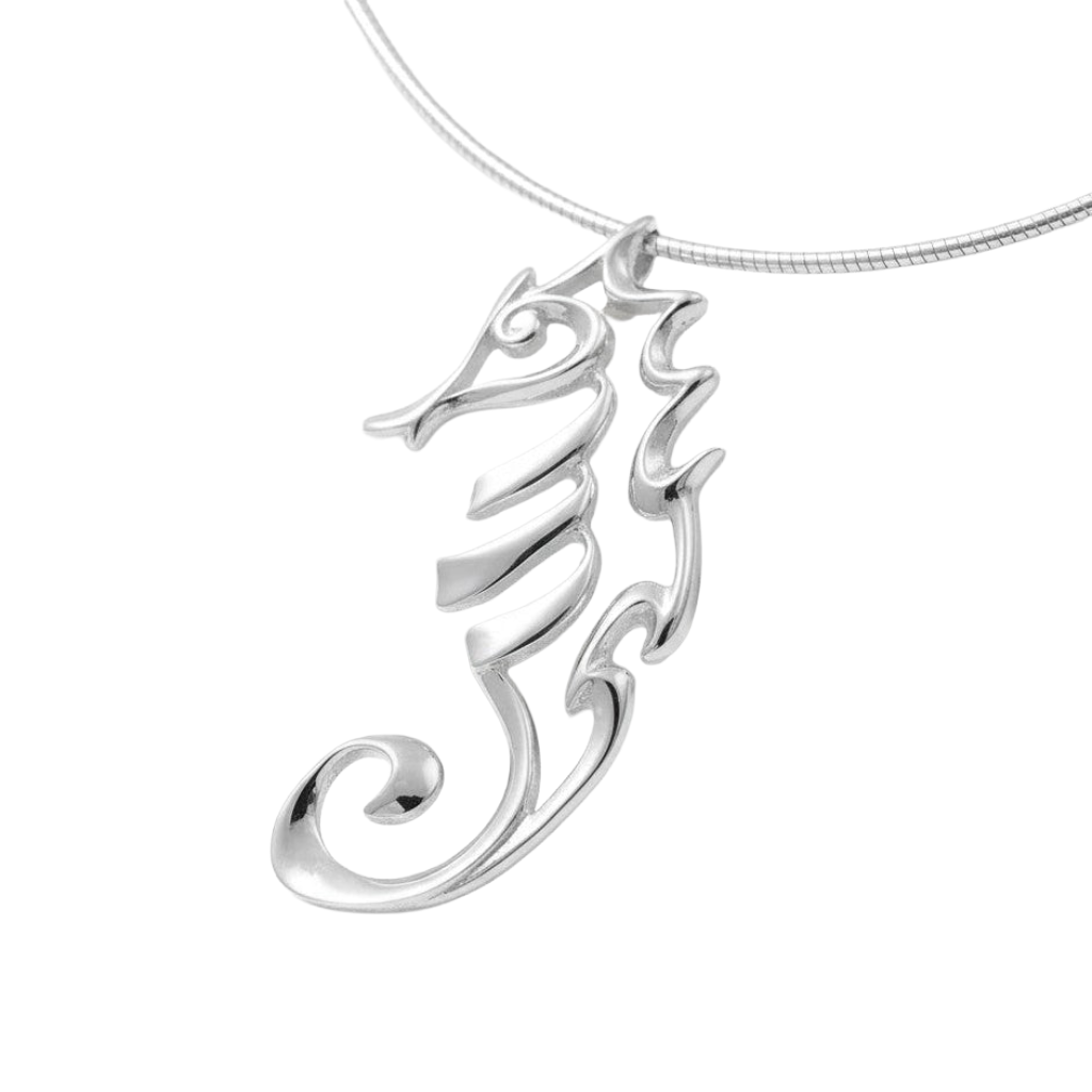 Silver seahorse pendant necklace 925 Fine Jewellery