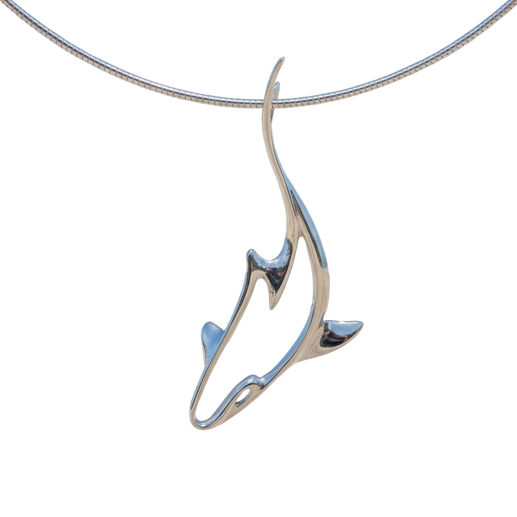 Unique Sterling Silver_Grey_Reef_Shark_Pendant-3