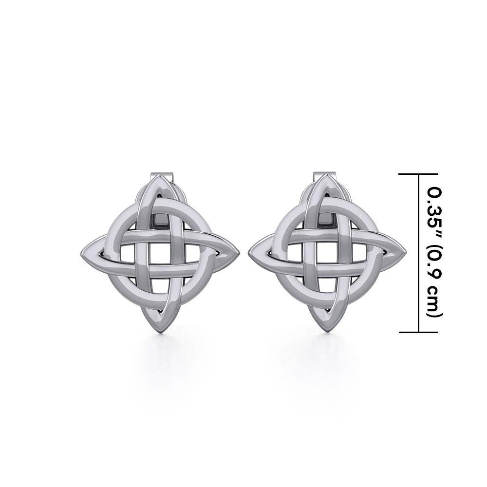 Irish Knot Sterling Silver Post Earrings