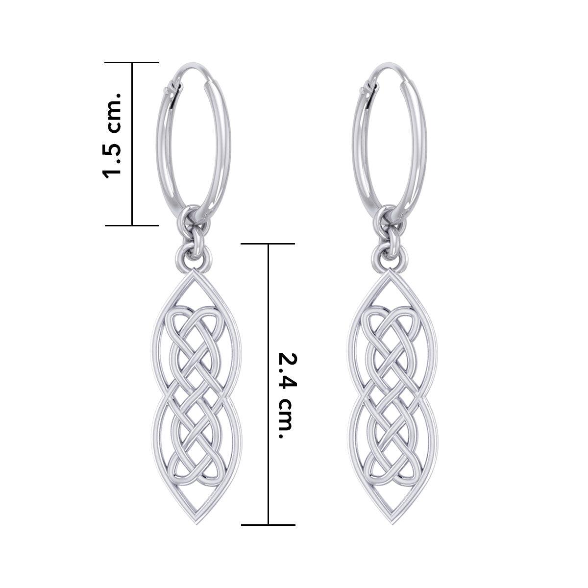 Celtic Entwined Hoop Sterling Silver Earrings