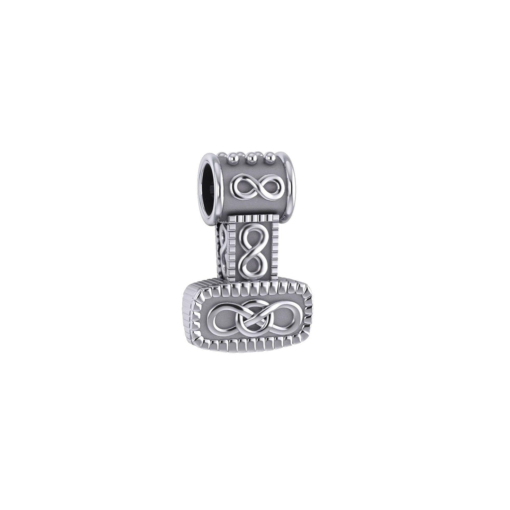 Celtic Thor's Hammer Silver Slider Pendant