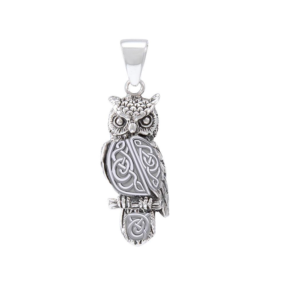 Celtic Horned Owl Pendant