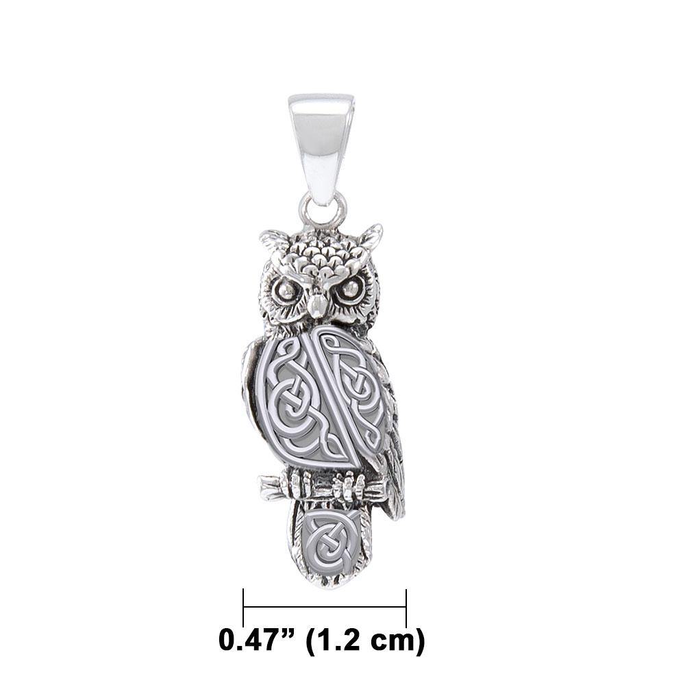 Celtic Horned Owl Pendant