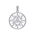 The Sun and Celtic Triquetra Sterling Silver Pendant