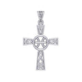 Celtic Cross Pisces Astrology Zodiac Sign Silver Pendant