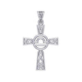 Celtic Cross Libra Astrology Zodiac Sign Sterling Silver Pendant