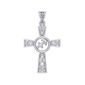 Celtic Cross Sagittarius Astrology Zodiac Sign Silver Pendant