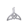 Whale Tail and Celtic Heart Silver Pendant
