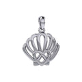 Celtic Sea Shell And Heart Pendant & Silver Necklace