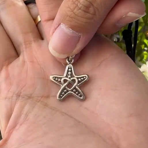 Starfish with Celtic Heart Silver Pendant