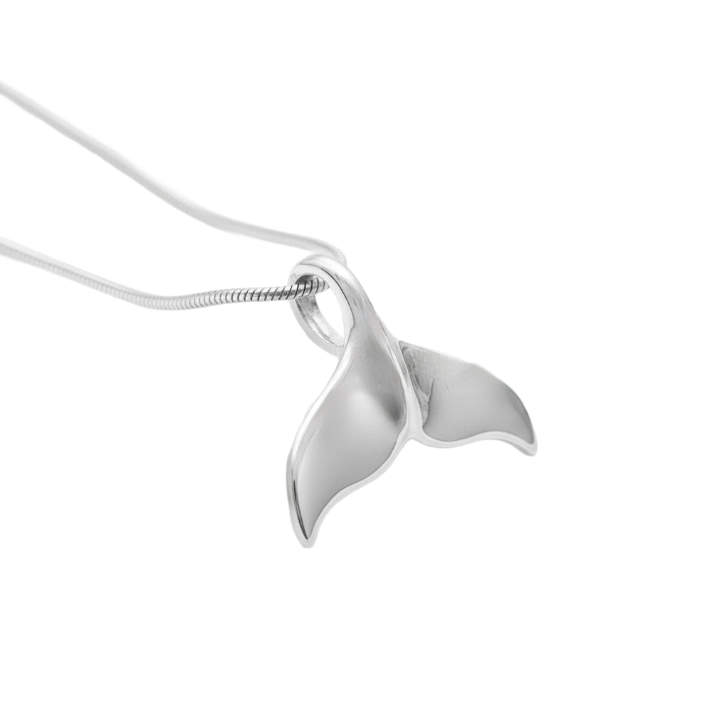 Whale Tail Fluke Silver Pendant