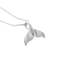 Whale Tail Fluke Silver Pendant