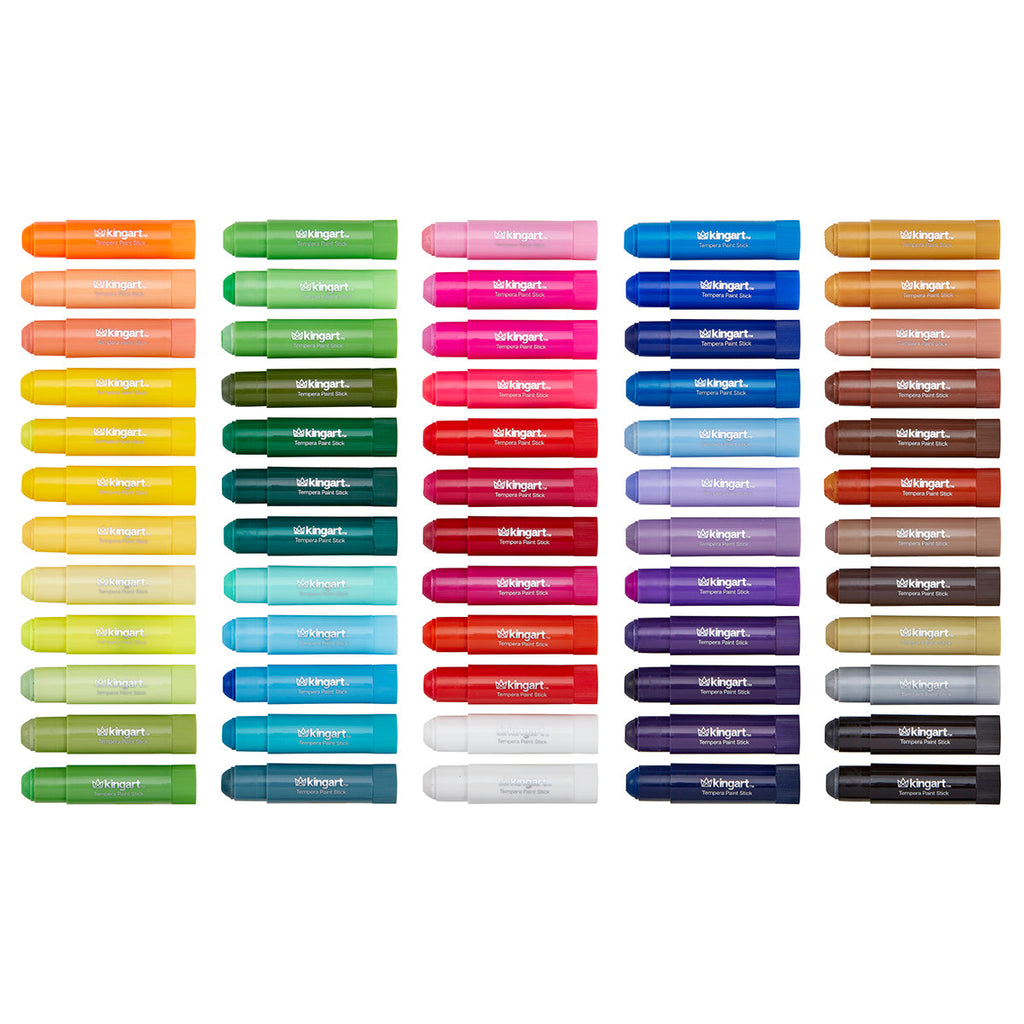 Kingart 60 Colors Tempera Paint Sticks