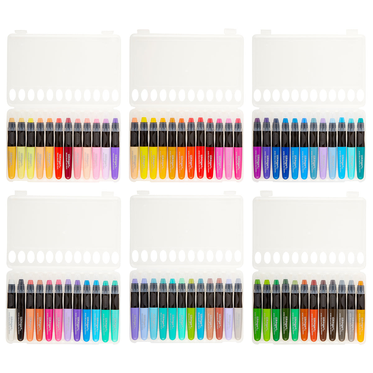 Kingart Mixed Media Gel Stick Crayons 72 Colors