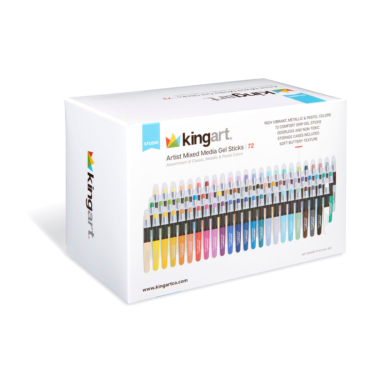 Kingart Mixed Media Gel Stick Crayons 72 Colors