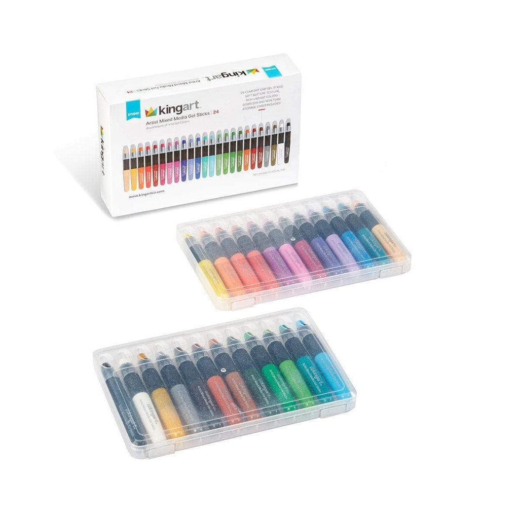 Mixed Media Gel Stick Crayons 24 Colors
