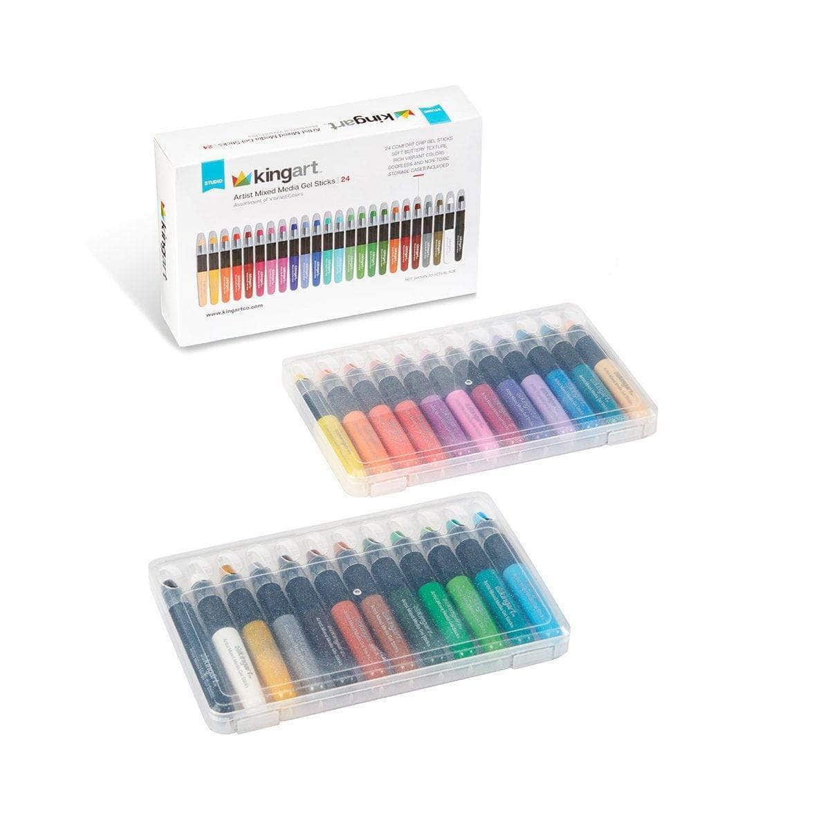Mixed Media Gel Stick Crayons 24 Colors