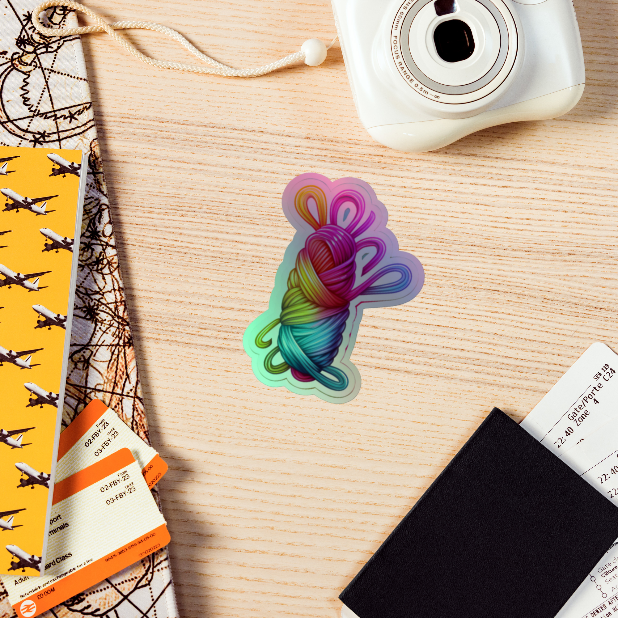 Mr. String Holographic Kiss Cut Sticker