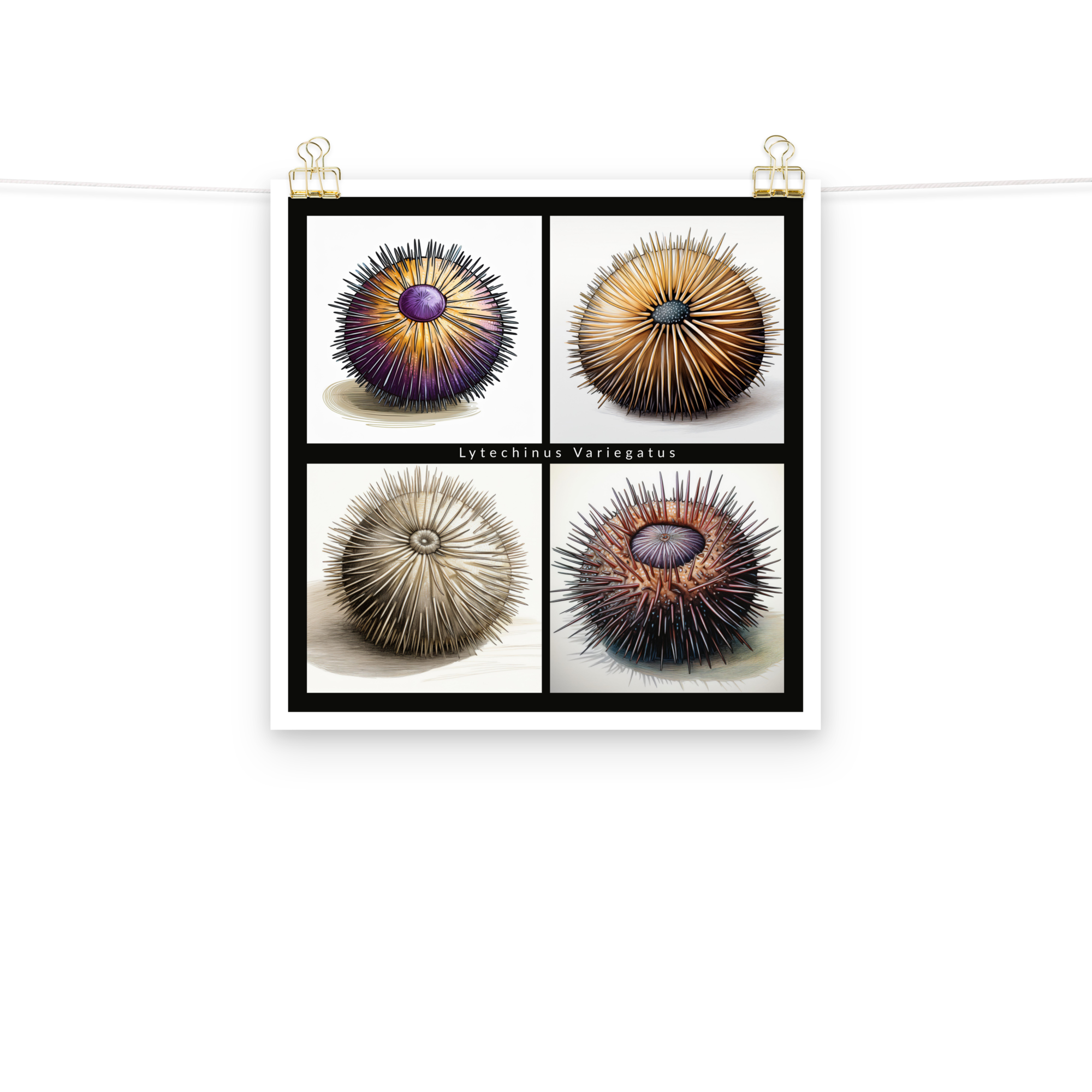 Echinoderm “Urchin Medley” Salad Poster Semi-Matte Poster Paper