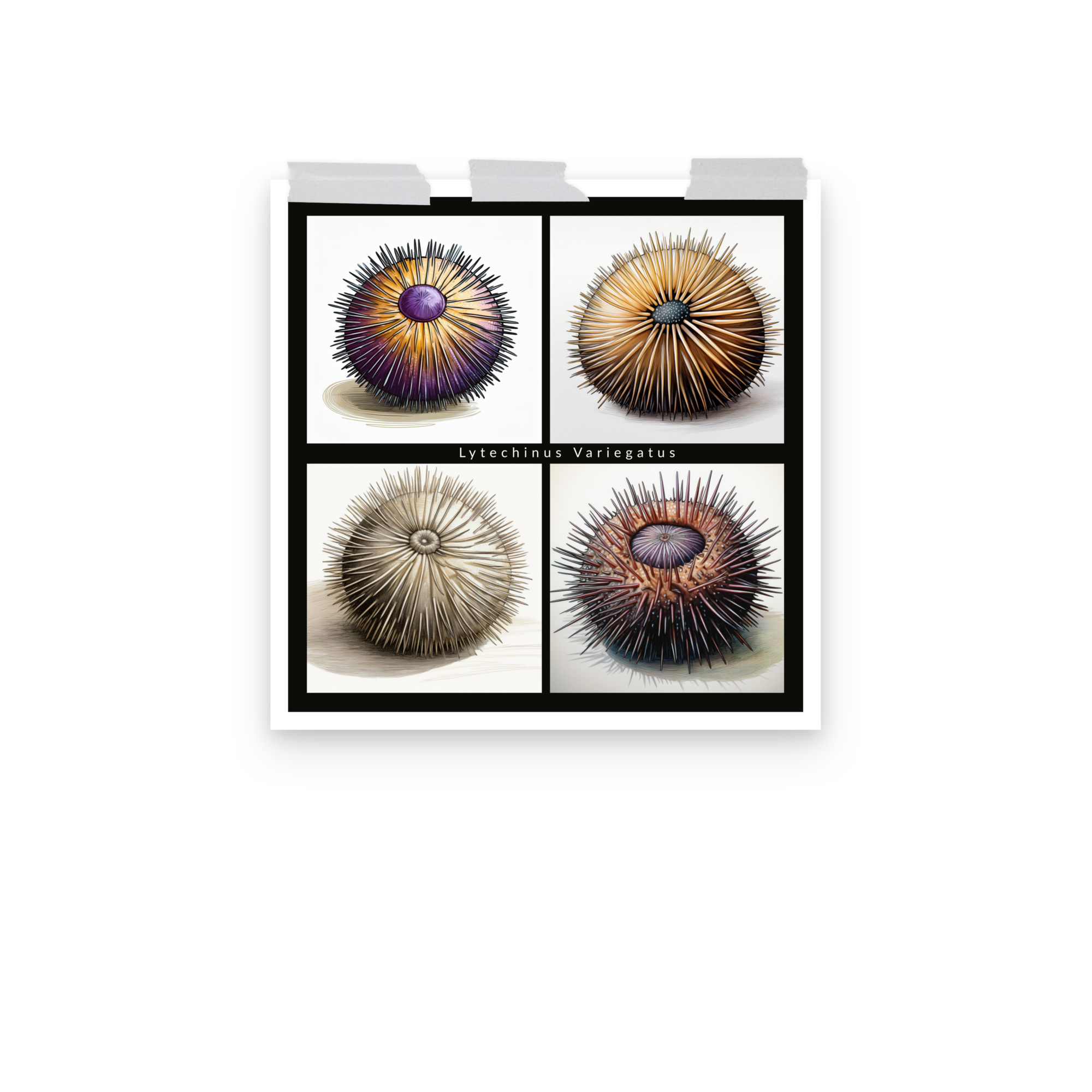 Echinoderm “Urchin Medley” Salad Poster Semi-Matte Poster Paper