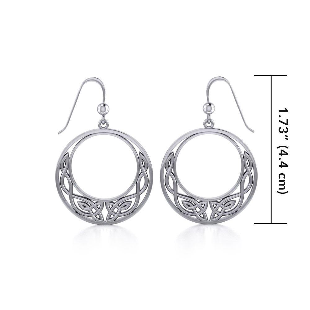 Celtic Moon Sterling Silver Earrings